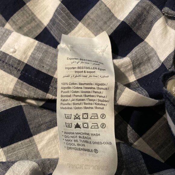 Jack Jones Originals Short Sleeve Shirt In Slim Fit Check Plaid black and white - Picture 8 of 8